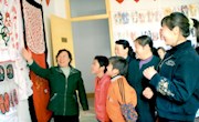 灵台县图书馆举办迎奥运、庆三八妇女刺绣工艺作品展暨妇女礼仪知识讲座活动