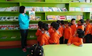 玉门市第三幼儿园“爱我玉门”社会实践活动走进图书馆