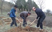  天水市图书馆参加义务植树活动