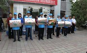 瓜州县举行“图书漂流志愿服务活动”设备及物品配发仪式